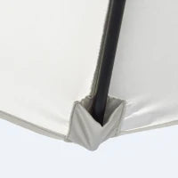 Ombrellone da Giardino 2.6x2.4 m con Manovella e Testa Inclinabile, in Alluminio e Poliestere Beige e Nero