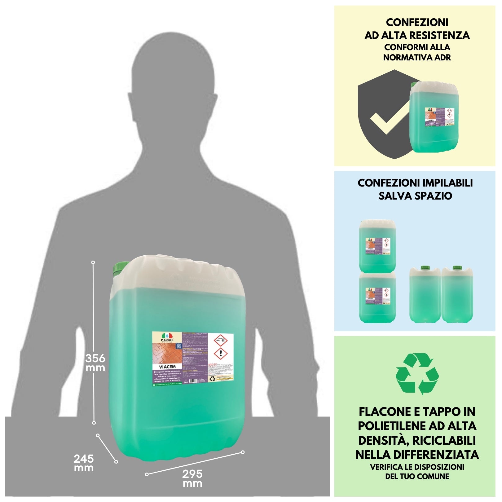 Acido tamponato VIACEM   20LT