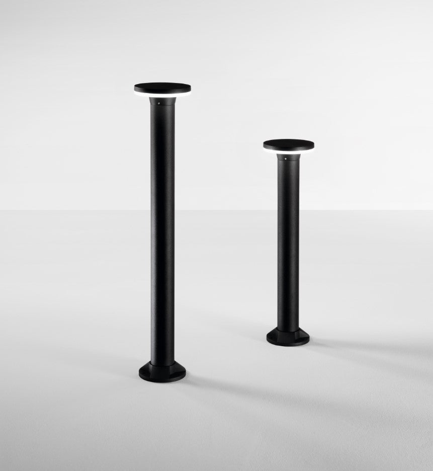 VIALE PALETTO DA ESTERNO 4000K 720LM 12W IP65 NERO H.80CM