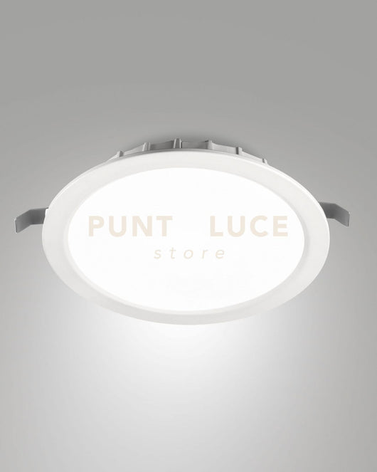 VIESTE FARETTO INCASSO 30W 3000K 3450LM BIANCO D.24CM DIMMERABILE DALI /PUSH