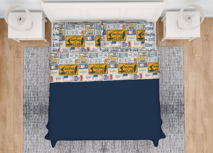 Copritrapunta In 100% Cotone Fantasia Vintage - Matrimoniale - Vintage