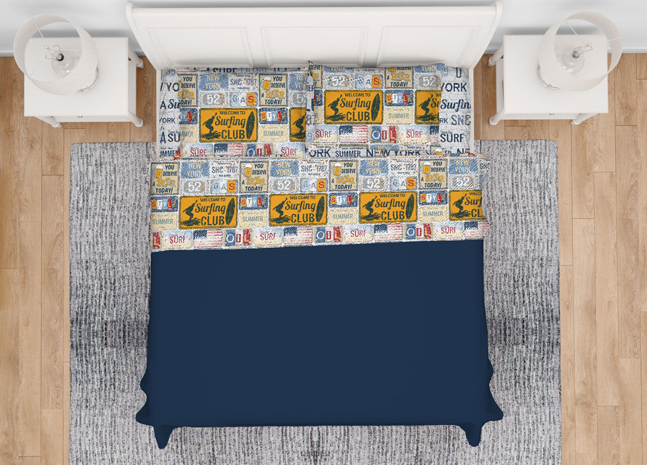 Copritrapunta In 100% Cotone Fantasia Vintage - Singolo - Vintage