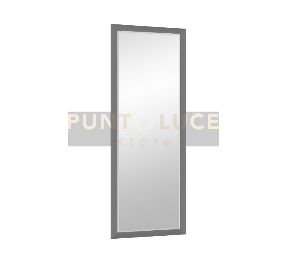 VIOLETTA SPECCHIO DA PARETE CON CORNICE LISCIA CON GANCI X INSTALLAZIONE ORIZZONTALE E VERTICALE 50X150CM ANTRACITE