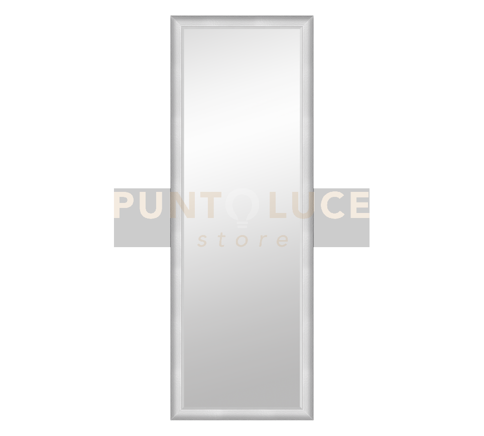 VIOLETTA SPECCHIO DA PARETE CON CORNICE LISCIA CON GANCI X INSTALLAZIONE ORIZZONTALE E VERTICALE 50X150CM ARGENTO