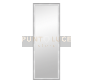 VIOLETTA SPECCHIO DA PARETE CON CORNICE LISCIA CON GANCI X INSTALLAZIONE ORIZZONTALE E VERTICALE 50X150CM ARGENTO