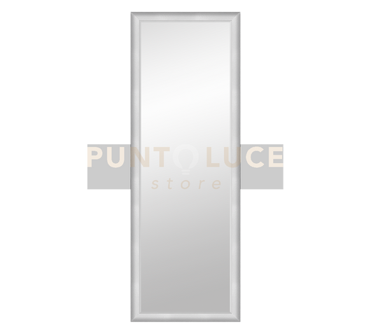 VIOLETTA SPECCHIO DA PARETE CON CORNICE LISCIA CON GANCI X INSTALLAZIONE ORIZZONTALE E VERTICALE 50X150CM ARGENTO
