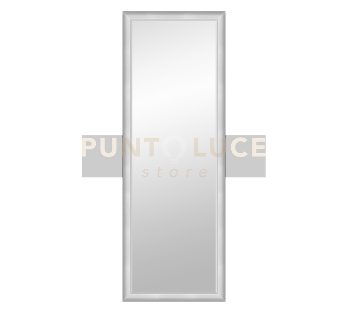 VIOLETTA SPECCHIO DA PARETE CON CORNICE LISCIA CON GANCI X INSTALLAZIONE ORIZZONTALE E VERTICALE 50X150CM ARGENTO