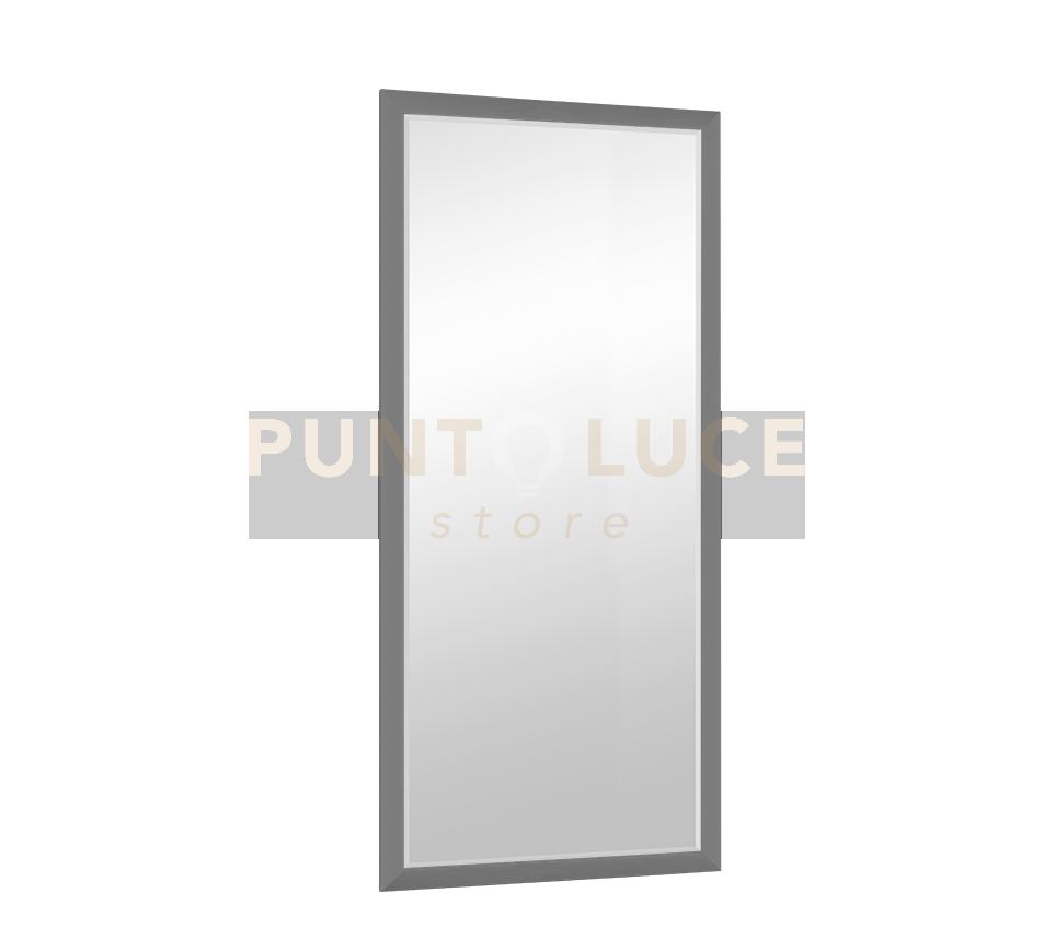 VIOLETTA SPECCHIO DA PARETE CON CORNICE SFACCETTATA CON GANCI X INSTALLAZIONE ORIZZONTALE E VERTICALE 100X200CM ANTRACITE