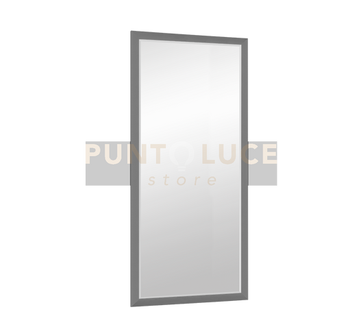 VIOLETTA SPECCHIO DA PARETE CON CORNICE SFACCETTATA CON GANCI X INSTALLAZIONE ORIZZONTALE E VERTICALE 100X200CM ANTRACITE