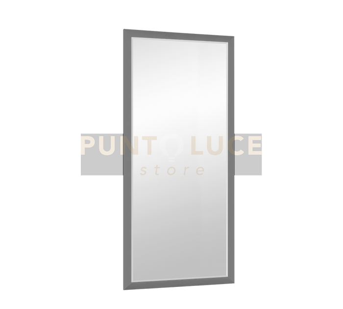 VIOLETTA SPECCHIO DA PARETE CON CORNICE SFACCETTATA CON GANCI X INSTALLAZIONE ORIZZONTALE E VERTICALE 100X200CM ANTRACITE