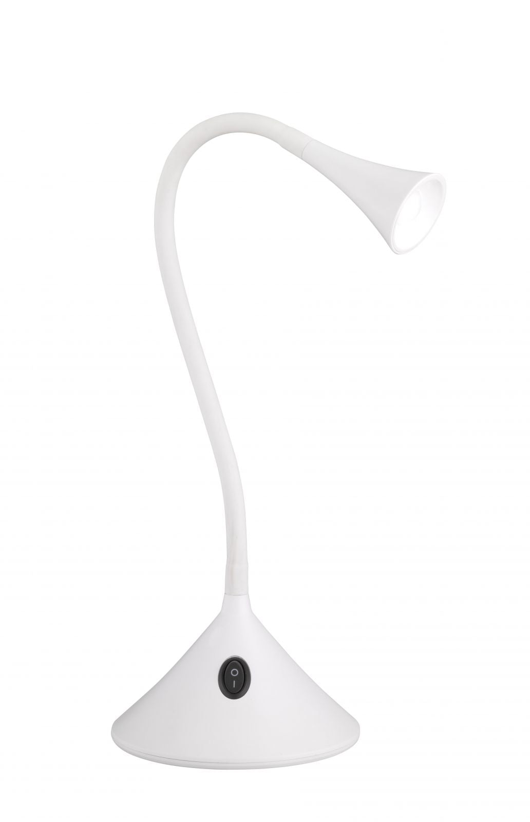 VIPER LAMPADA DA TAVOLO/APPLIQUE LED 3W 350lm, 3000K CON BRACCIO FLESSIBILE BIANCA H.32 CM