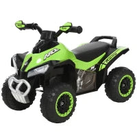 Quad per Bambini 18-36 Mesi a Spinta Manuale con Suoi Integrati, in PP e Metallo, 44x67.5x38 cm, Verde