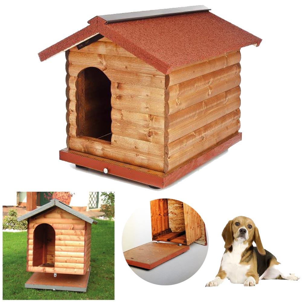 Cuccia per cani esterno montagna in legno di pino medium 100x75xh80 cm