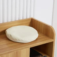 Armadio Scarpiera Salvaspazio e Moderno in Legno per 12 Paia con 4 Ripiani Aperti, 83x30x90 cm, Marrone Chiaro