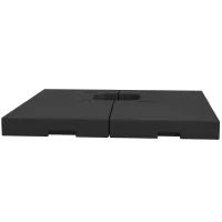 Set 4 Basi a Croce per Ombrelloni da Giardino Riempibili con Acqua e Sabbia 51x51x12cm Nero