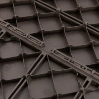 Set 9 Mattonelle a Incastro per Terrazzo, Piastrelle per pavimenti (30x30x2cm) in PP Antiscivolo, Area: 0.81 mq Marrone