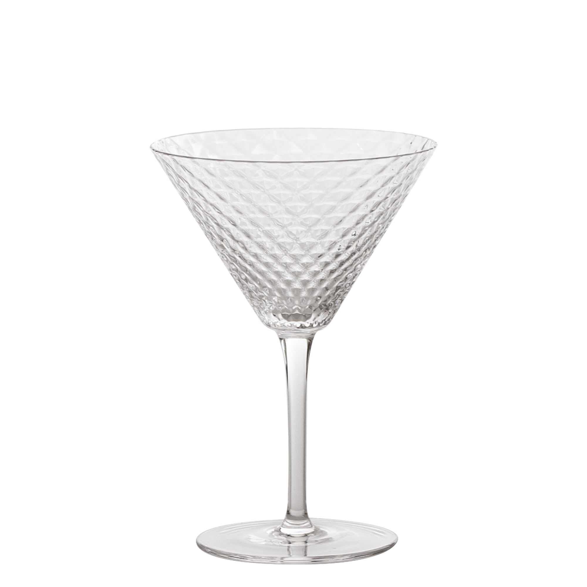 Martini - Set 4pz Calice 23 cl Bicchiere da Cocktail e Vini Aromatici, Vetro, Design Elegante - Zafferano Made in Italy