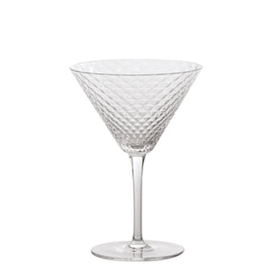 Martini - Set 4pz Calice 23 cl Bicchiere da Cocktail e Vini Aromatici, Vetro, Design Elegante - Zafferano Made in Italy
