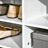 Appendiabiti Attaccapanni da Terra con Specchio Scarpiera 4 Ganci Legno 80x40x170cm Bianco