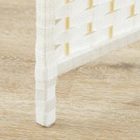 Separatore di ambienti a 6 pezzi, Schermo divisorio pieghevole, Divisore di spazio per soggiorno, camera da letto, ufficio domestico, Bianco