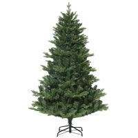 Albero di Natale Artificiale Alto 180 cm con 818 Rami e Base in Acciaio per Interni, Verde
