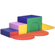 Set da Gioco per Bambini 12-36 Mesi da 7 Blocchi Multicolore in PU e EPE, 170x130x40 cm