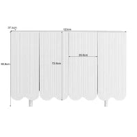 Credenza a goccia, con ante sagomate,  120×37,5×80,8 cm, Bianco