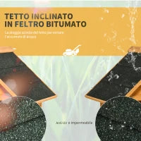 Casetta per Robot Tagliaerba in Legno con Piedini Rialzati Tetto Inclinato Impermeabile e anti-UV, Giallo, 75x76x70cm