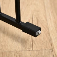 Cancellino per Cani Taglia Piccola e Media Pieghevole a 5 Pannelli, in Metallo e Plastica, 300x3x74.5 cm, Nero