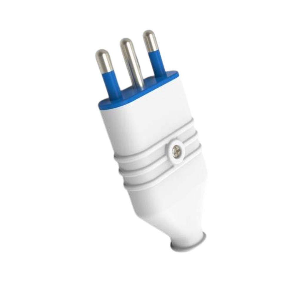 Ecova 30362 spina volante antischiacciamento 16a 2p+t pvc bianco