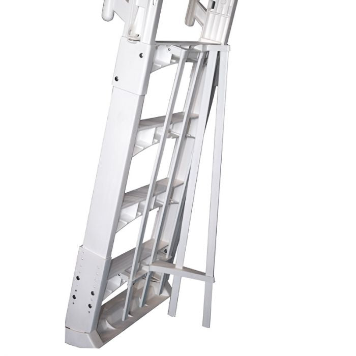 Scaletta in resina per piscine fuori terra regolabile in altezza da 122 a 137 cm