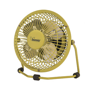 Bimar Mini Ventilatore da Tavolo VT8, con Connessione USB. Ventilatore da Tavolo Elica Ø 10 cm con 4 Pale, Inclinazione Orientabile Alto e Basso, Motore DC Silenzioso 3W