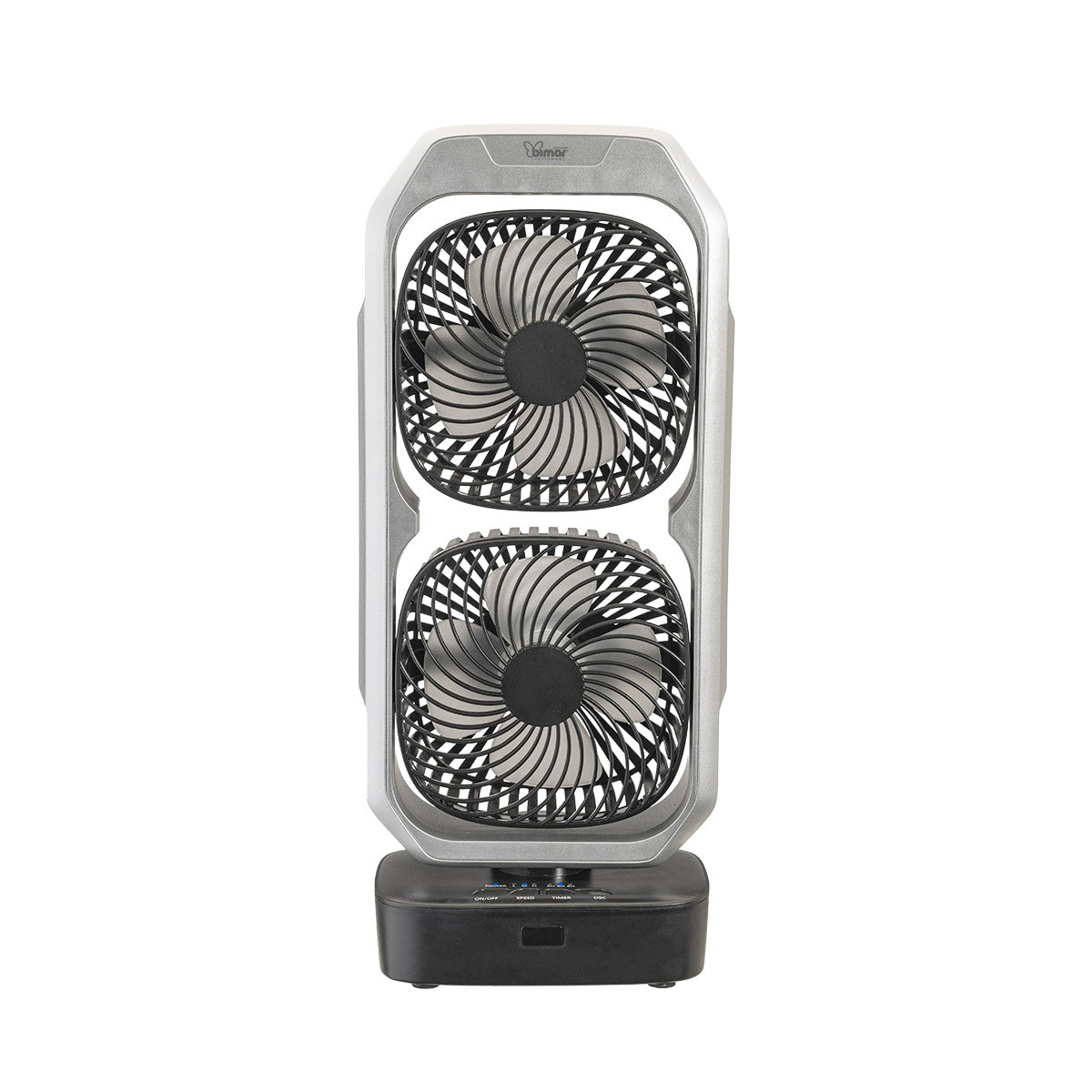 Bimar Ventilatore Tavolo VTR2 Bi-elica 2 Ventole Orientabili 3 Velocità Timer Telecomando USB