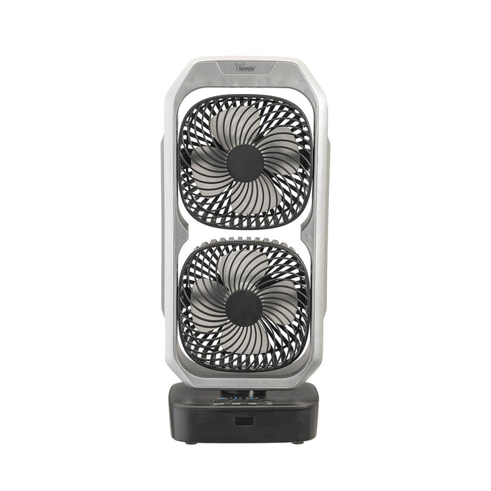 Bimar Ventilatore Tavolo VTR2 Bi-elica 2 Ventole Orientabili 3 Velocità Timer Telecomando USB