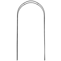 Arco per Rose e Supporto per Piante Rampicanti in Metallo, 114x30x230cm, Nero
