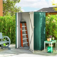 Casetta Porta Attrezzi Capanno in Acciaio Impermeabile 142x84x189cm