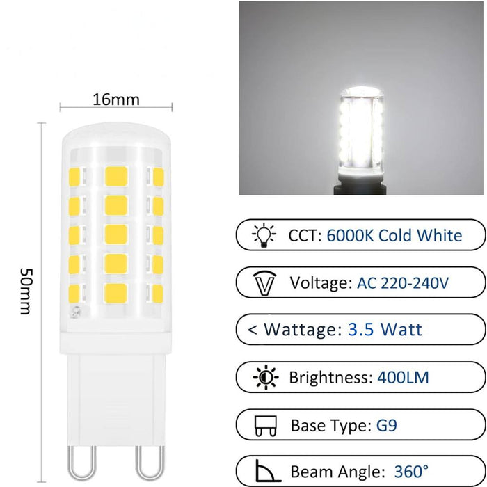 Lampadina led g9 3.5w 6000k optonica 1651 risparmio energetico e durata