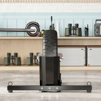 Cavalletto Bloccaruote per Moto, Staffa Regolabile su 14 Livelli per Ruote Ø34-84 cm, Nero