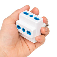 Ecova 30045 adattatore triplo spina 16a 3 prese bipasso bianco