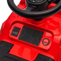 Ruspa Giocattolo con Volante e Benna di Scavo, in PP e Metallo, 100x43x48.5 cm, Rossa e Nera