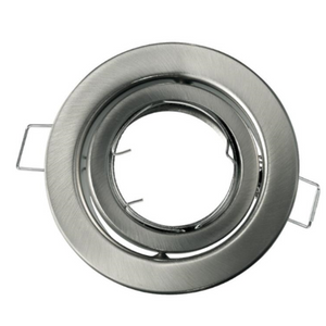 Struttura rotonda incasso orientabile per lampada gu10 reflex metallo *** colore nikel, confezione 1