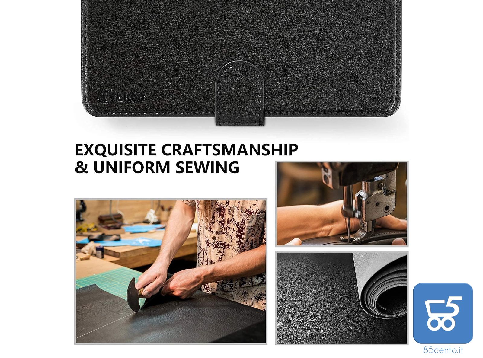 Vakoo Serie Wallet Custodia in Pelle a Libro per Samsung Galaxy S20 6,2" Nero