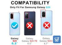 Vakoo Serie Wallet Custodia in Pelle a Libro per Samsung Galaxy S20 6,2" Nero