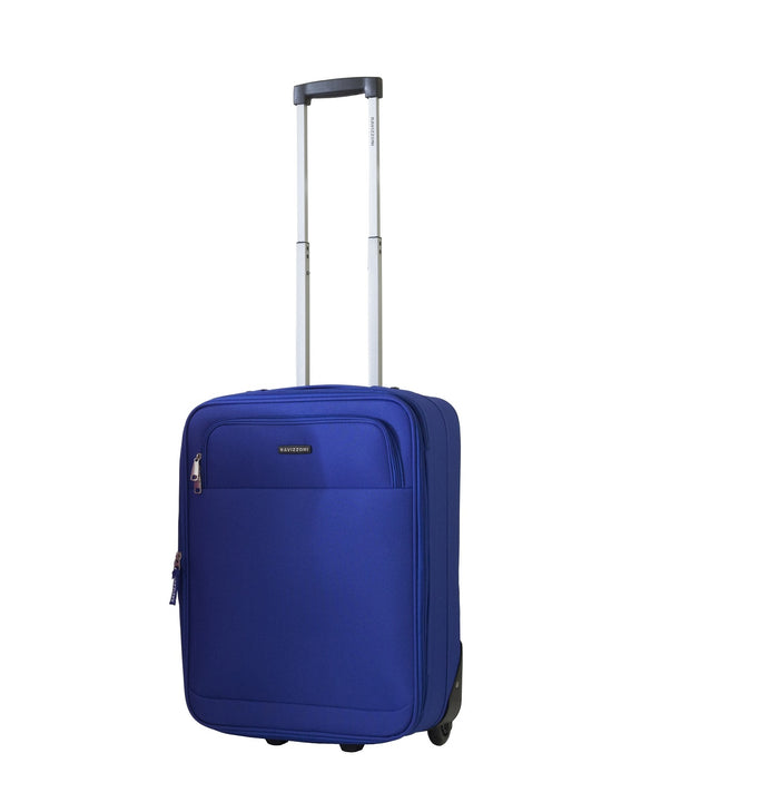 Valigia trolley 40x20x55 cm, blu, poliestere, ruote, maniglie Ravizzoni Nariti