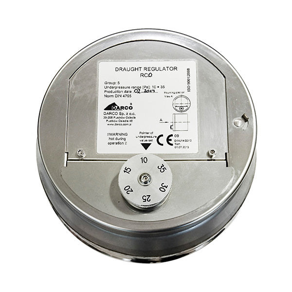 Valvola regolatrice regolatore tiraggio CE DN 180 canna fumaria