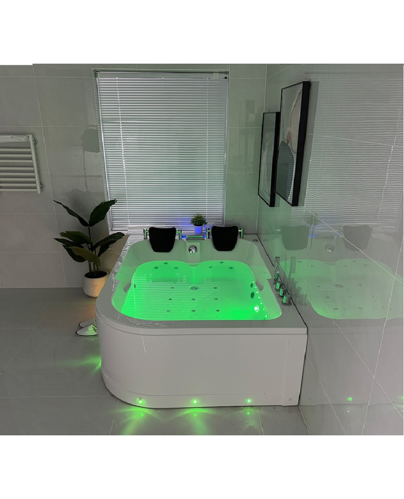 Vasca Idromassaggio Due Posti Rettangolare Riscaldatore Full 170x120cm Dx Sicorage Gruga