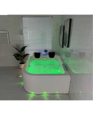 Vasca Idromassaggio Due Posti Rettangolare Riscaldatore Full 170x120cm Dx Sicorage Gruga