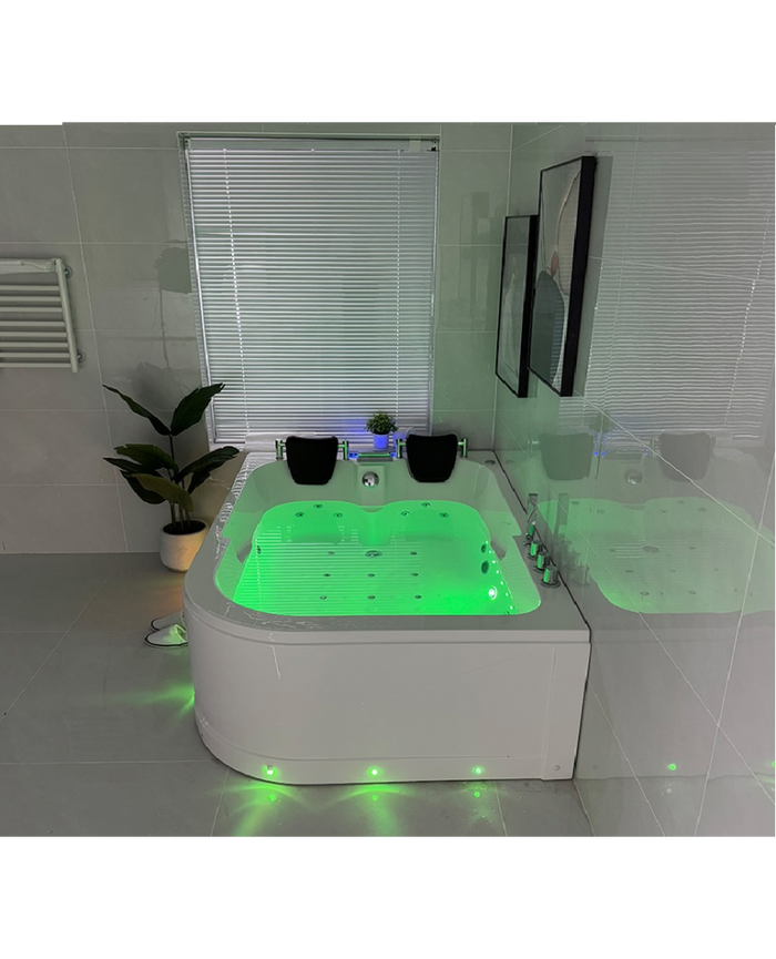 Vasca Idromassaggio Due Posti Rettangolare Riscaldatore Full 170x120cm Dx Sicorage Gruga