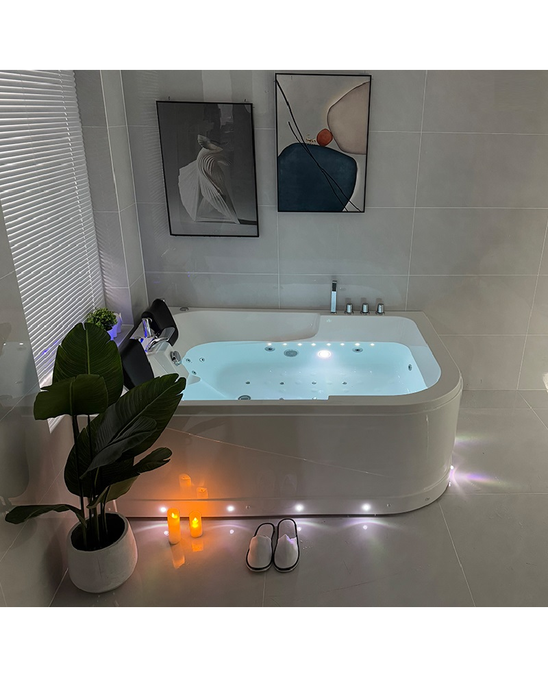 Vasca Idromassaggio Due Posti Rettangolare Riscaldatore Full 170x120cm Dx Sicorage Gruga