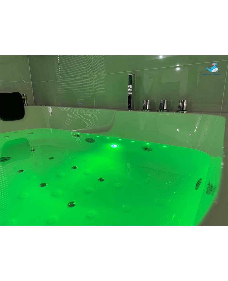 Vasca Idromassaggio Due Posti Rettangolare Riscaldatore Full 170x120cm Dx Sicorage Gruga